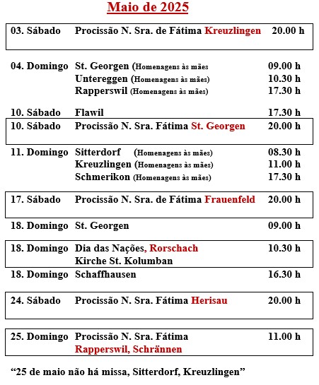 Programa das Missas