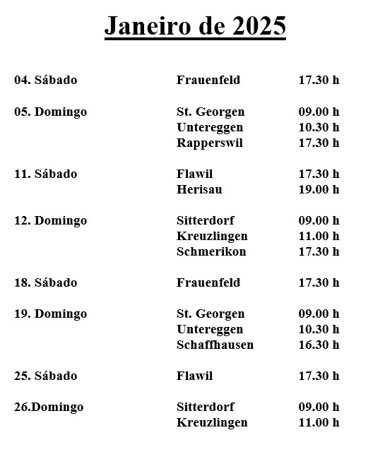 Programa das Missas
